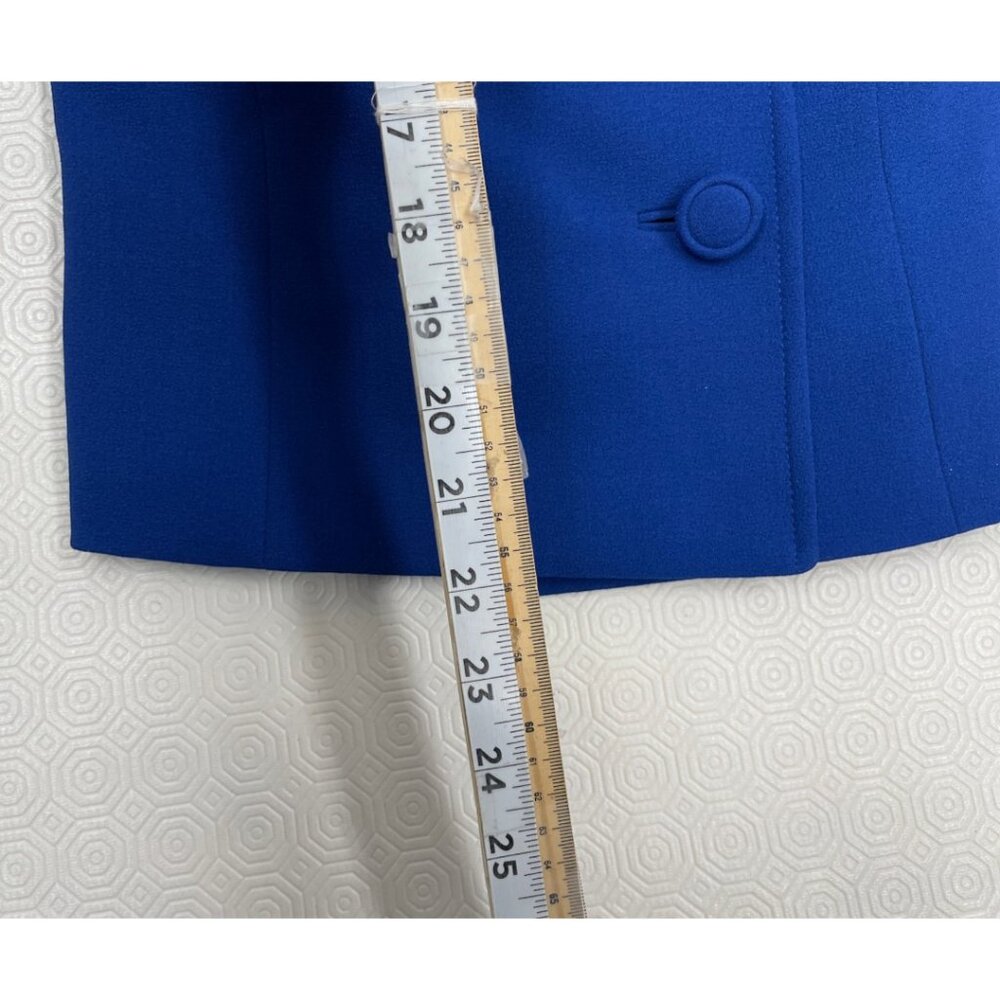 Tahari Arthur S. Levine Blue Shawl Collar Blazer Office Jacket Women's Petite 2P - Picture 9 of 10